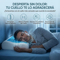 Almohada Cervical Premium con Gel Refrescante (Alivio Inmediato).