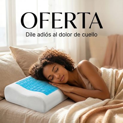 Almohada Cervical Premium con Gel Refrescante (Alivio Inmediato).