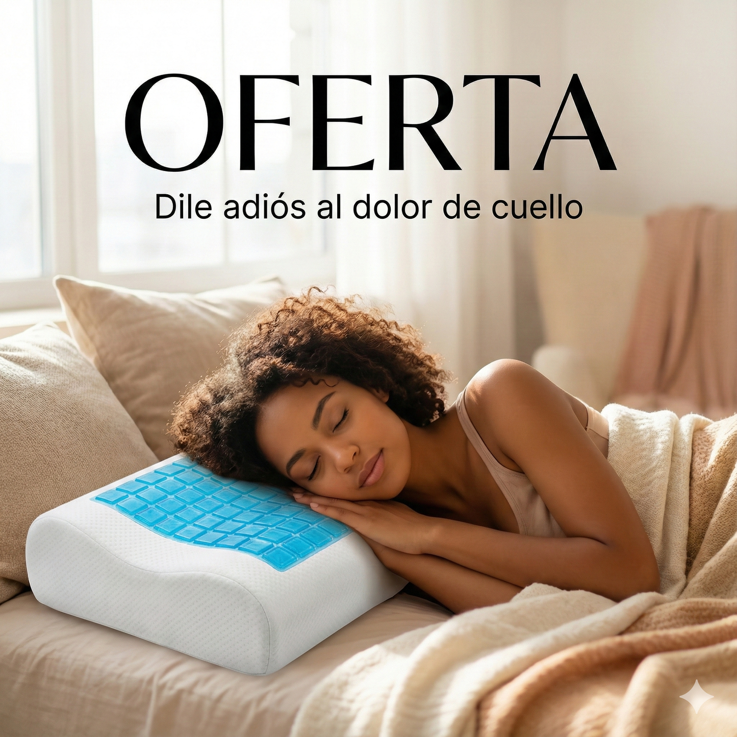 Almohada Cervical Premium con Gel Refrescante (Alivio Inmediato).