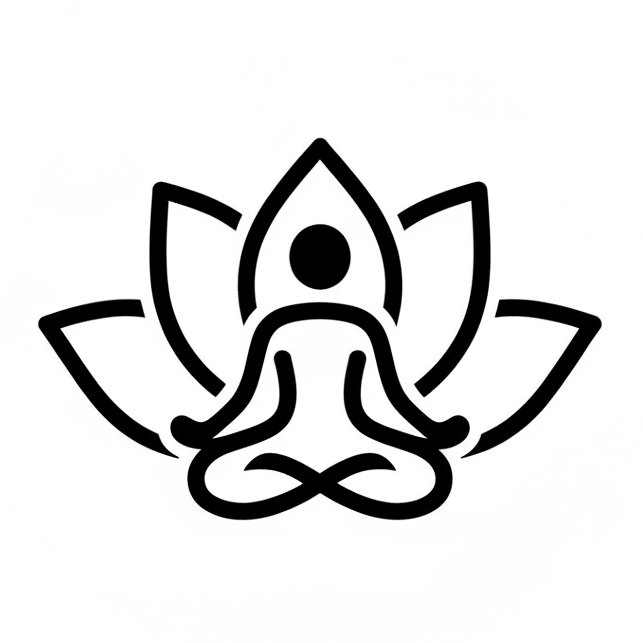 genera un icono relacionado al bienestar y cuidado personal... fondo blanco e icono negro... te lo dejo a tu creatividaad